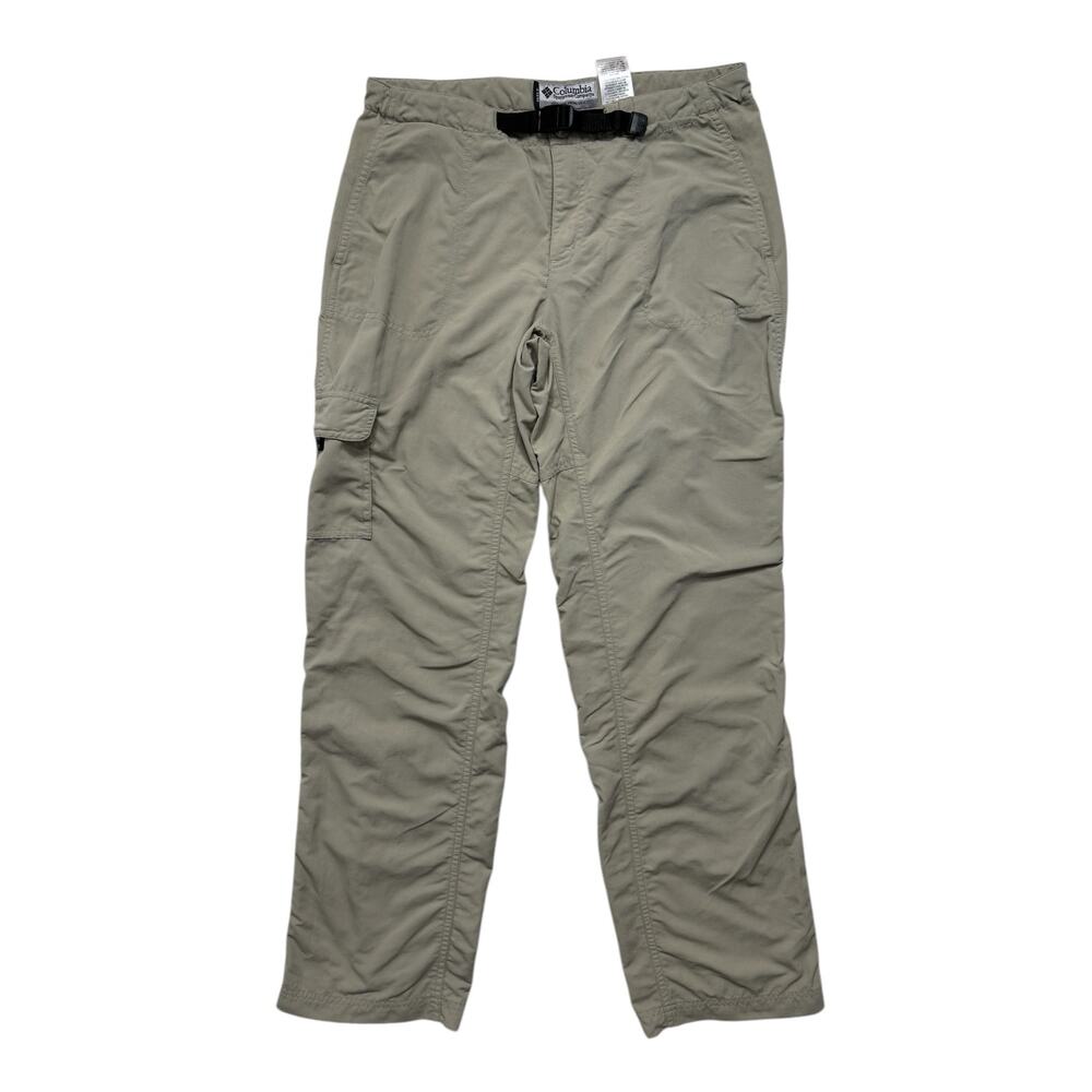 COLUMBIA GRT Womens Lightweight Hiking Cargo Pants Tan Size 10 Belt Straight Leg
